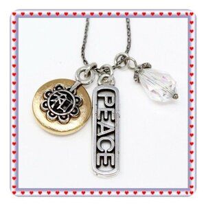 Brighton Peace Charming Bead Retired Pendant Necklace